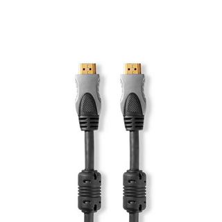 Nedis  Cavo HDMI™ ad alta velocità con Ethernet | Connettore HDMI™ | Connettore HDMI™ | 4K@30Hz | 10,2 Gbps | 10,0 m | Rotondo | PVC | Antracite | Scatola 