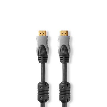 Cavo HDMI™ ad alta velocità con Ethernet | Connettore HDMI™ | Connettore HDMI™ | 4K@30Hz | 10,2 Gbps | 10,0 m | Rotondo | PVC | Antracite | Scatola