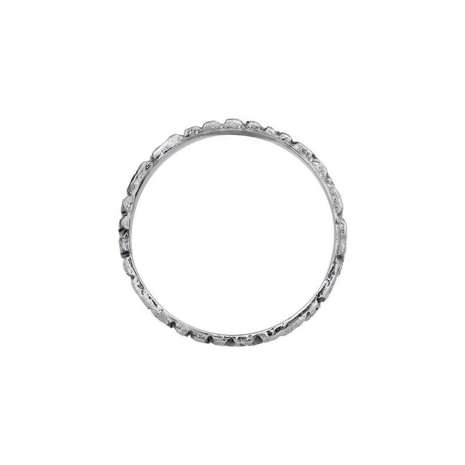 Kuzzoi  Bague Bandring Breit Struktur Gehämmert 925 Silber 