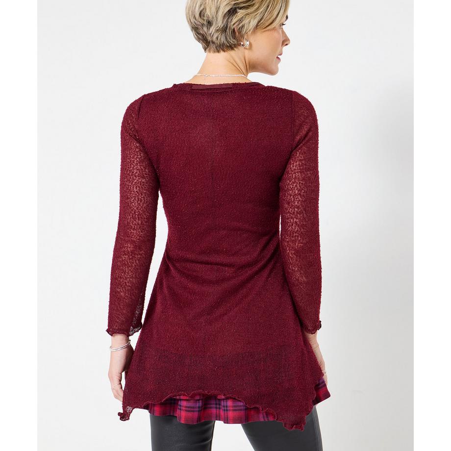 Joe Browns Tunika Zipfelsaum Ausgestellte Ärmel Bindekragen  