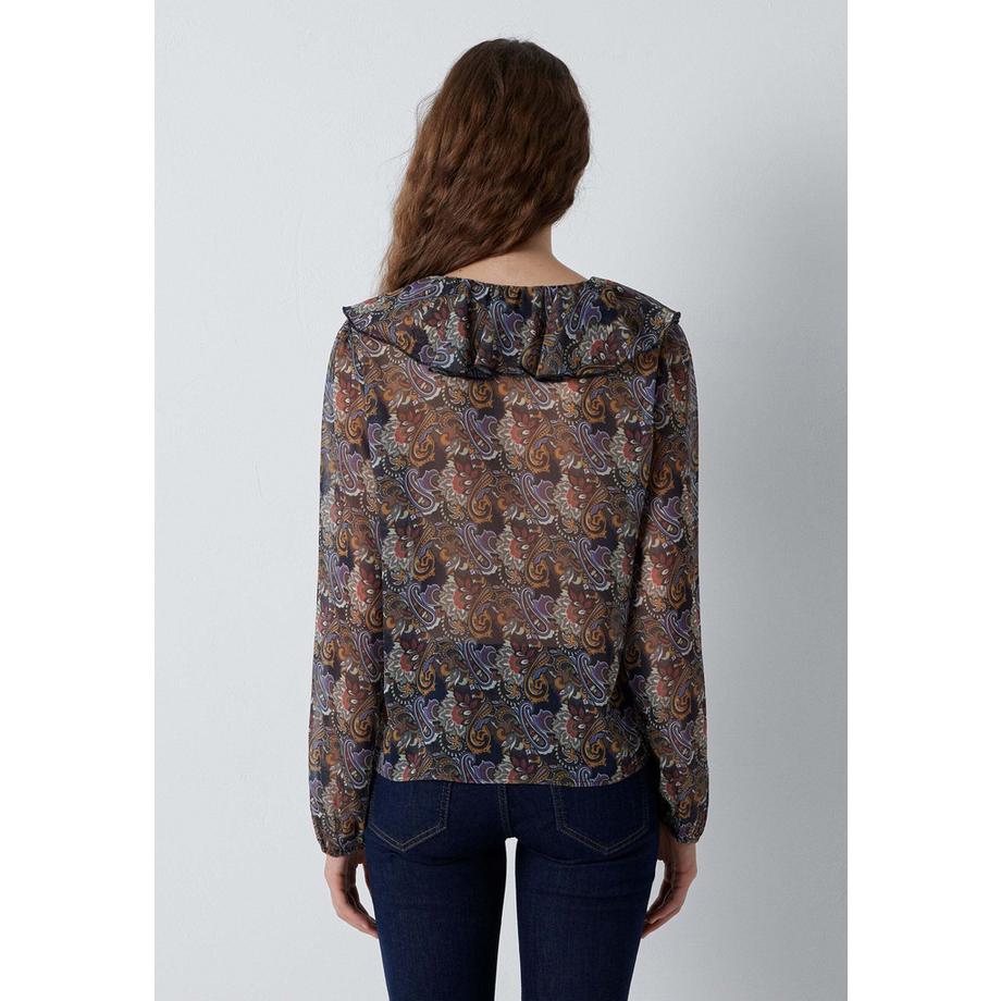 Mavi Paisley Langarmbluse  