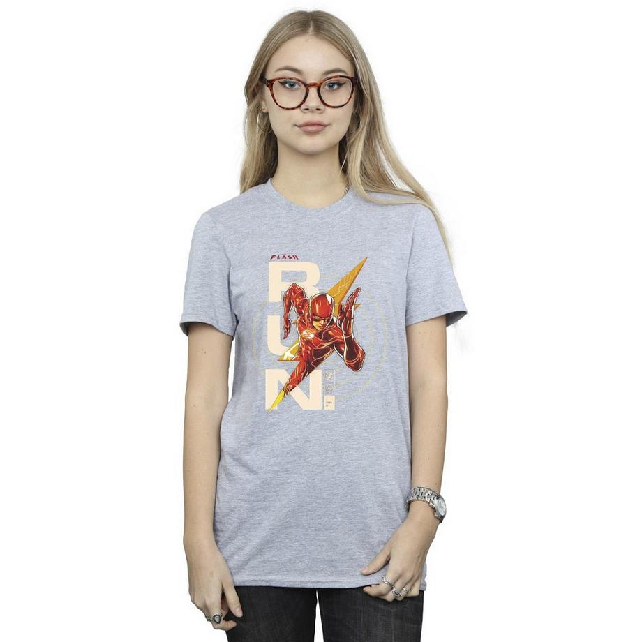 DC COMICS The Flash Run T-Shirt con Stampa Grafica  