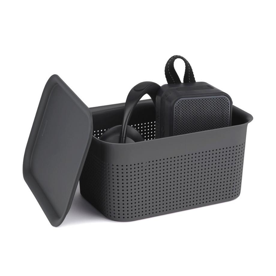BINS AND BOXES  BRISEN Aufbewahrungsbox ANTHRAZIT 4.5L – mit Deckel 