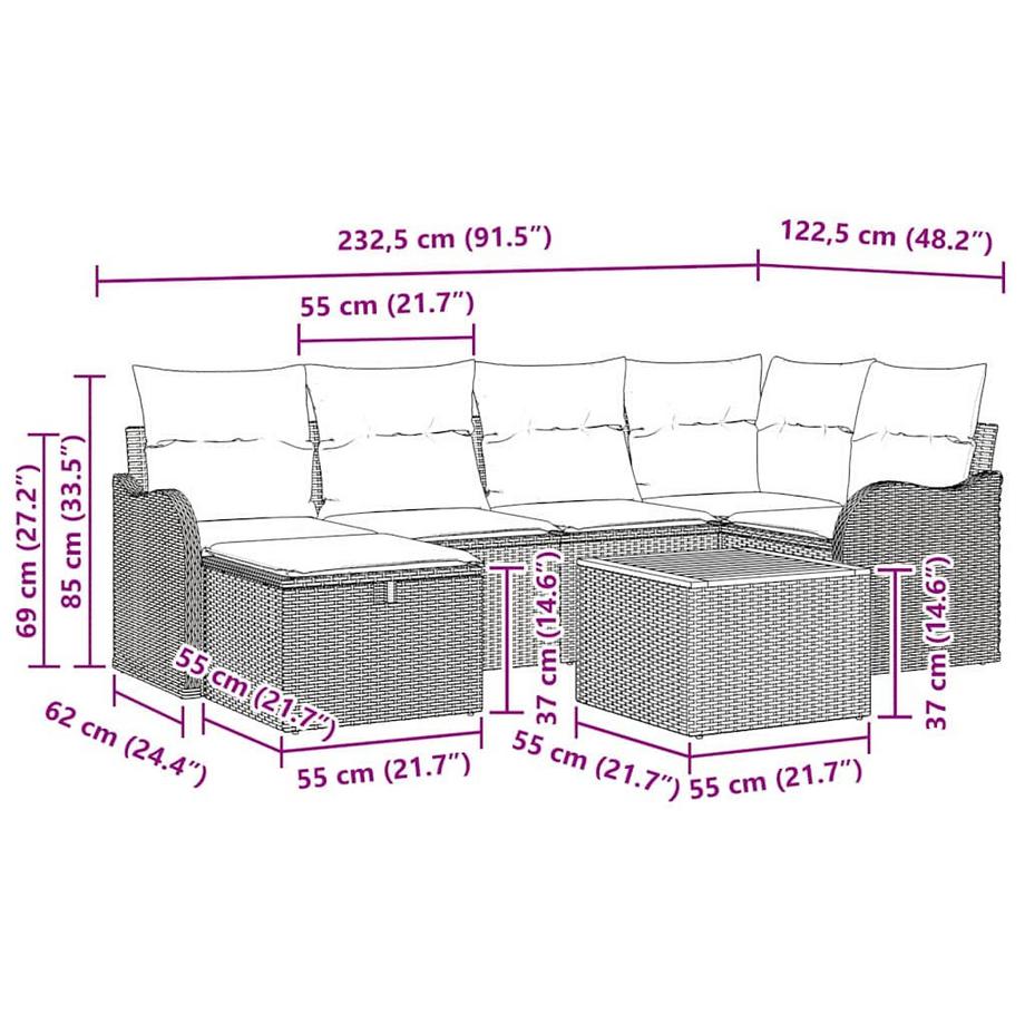 VidaXL Gartenmöbel poly-rattan  