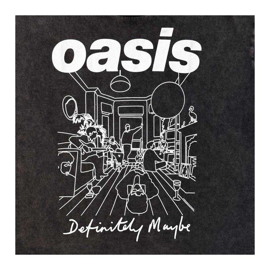 Oasis  Haut Court Motiftyle Lignes Dessinées Definitely Maybe 