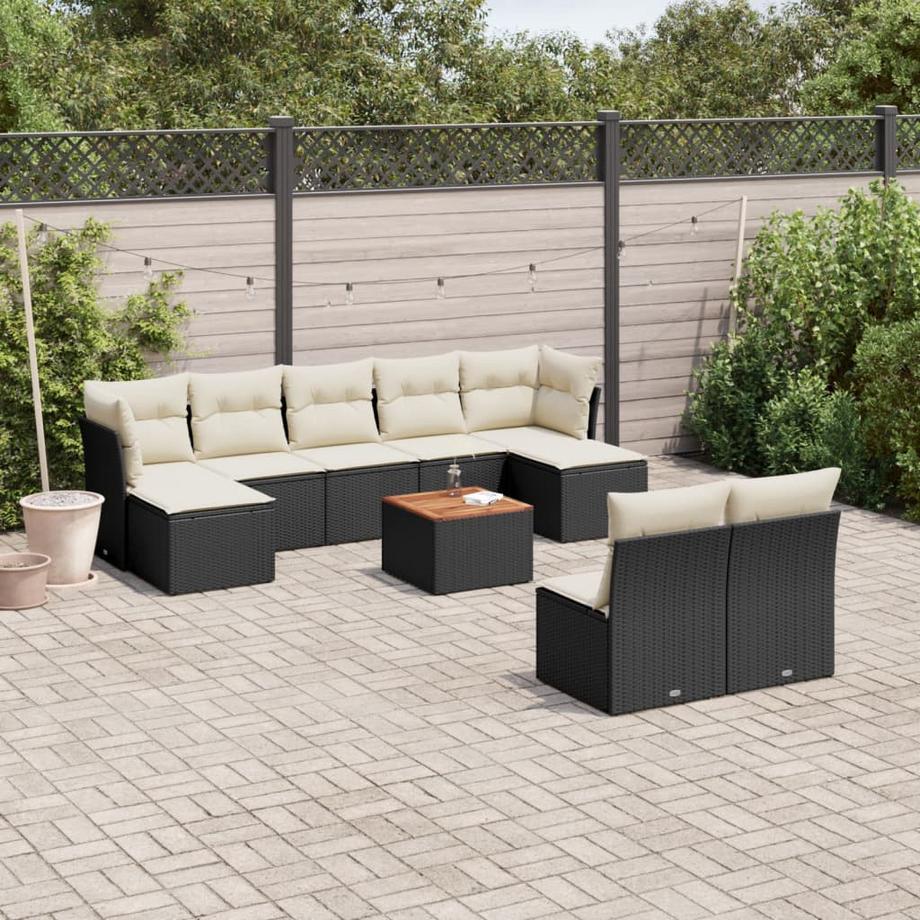 VidaXL set divano da giardino Polirattan  