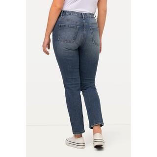 Ulla Popken  Jeans Sarah, Destroyeffekte, schmales Bein, Elastikbund 