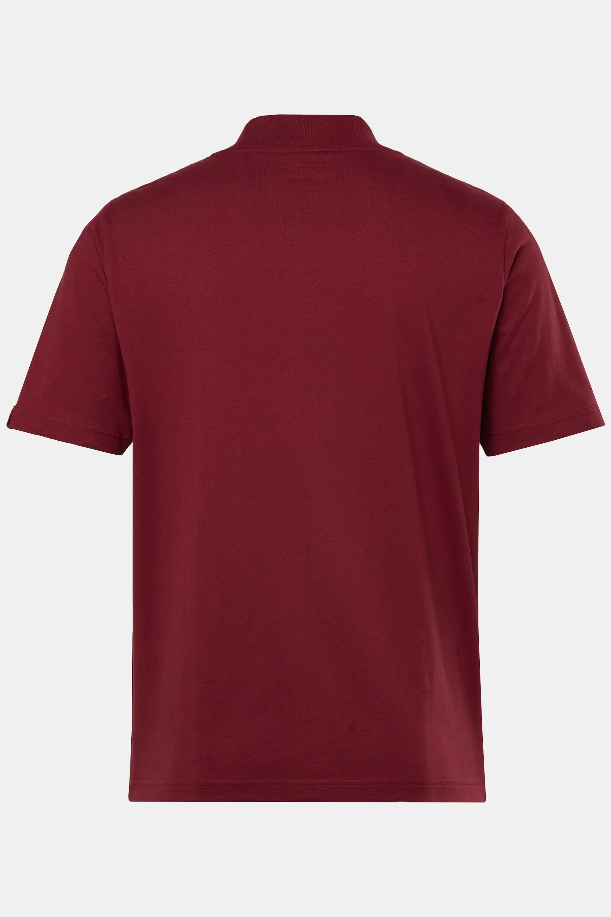 Sthuge  T-shirt STHUGE con mezze maniche e colletto alto rosso scuro 