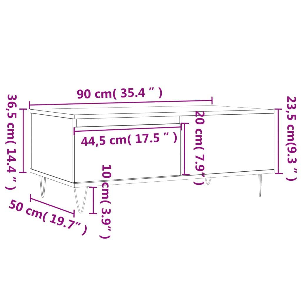 VidaXL Table basse bois d'ingénierie  