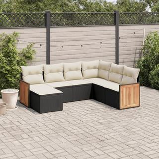 VidaXL set divano da giardino Polirattan  