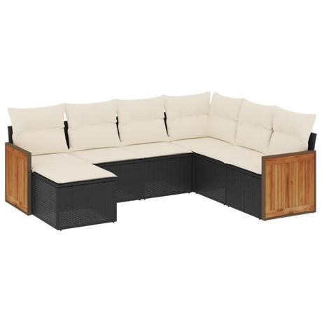 VidaXL set divano da giardino Polirattan  