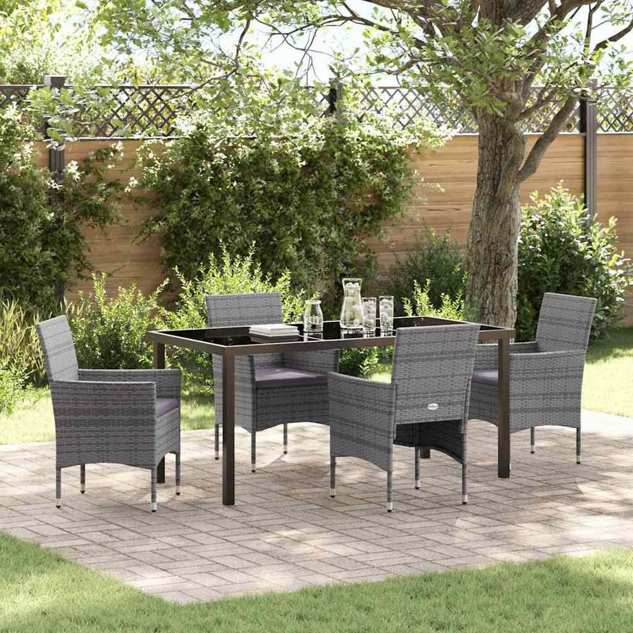 VidaXL Ensemble de meubles de jardin poly rattan  