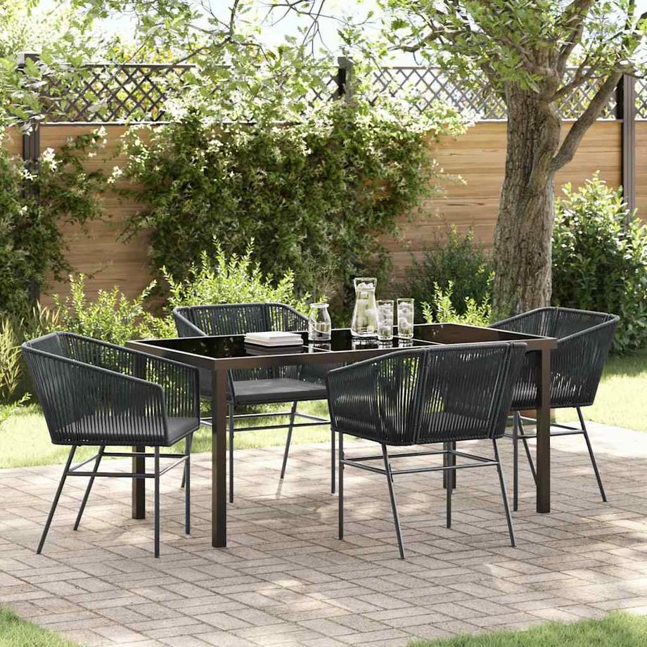 VidaXL Ensemble de salle à manger pour jardin acier enduit de poudre  