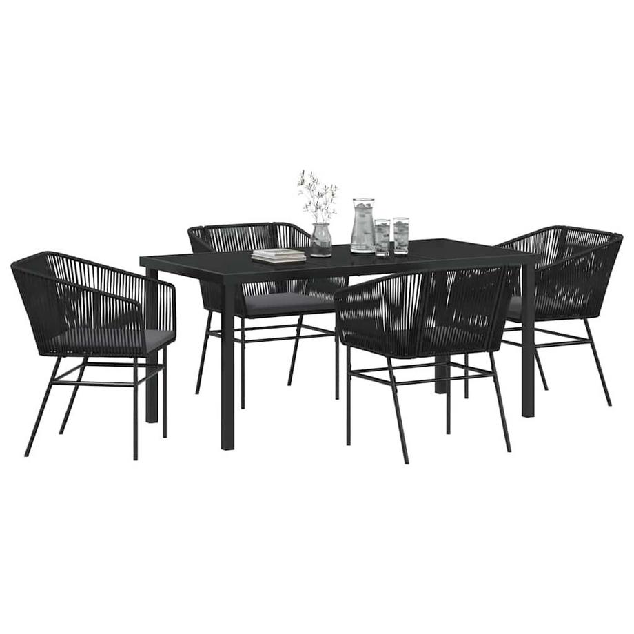 VidaXL Ensemble de salle à manger pour jardin acier enduit de poudre  