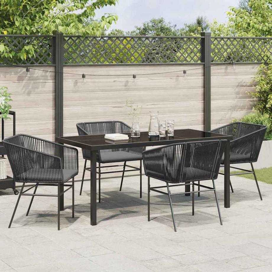 VidaXL Ensemble de salle à manger pour jardin acier enduit de poudre  