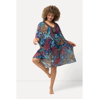 Ulla Popken Tunica Oversized Stampata Scollo a V Mezza Manica  