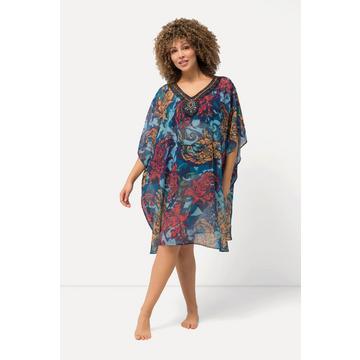 Tunica dal taglio oversize con stampa, scollo a V e mezze maniche