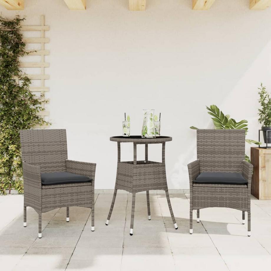 VidaXL set da pranzo da giardino Polirattan  