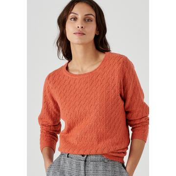 Pull maille ajourée.