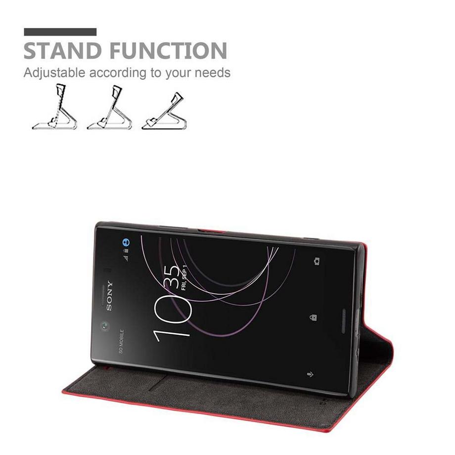 Cadorabo  Housse compatible avec Sony Xperia XZ1 - Coque de protection avec fermeture magnétique, fonction de support et compartiment pour carte 