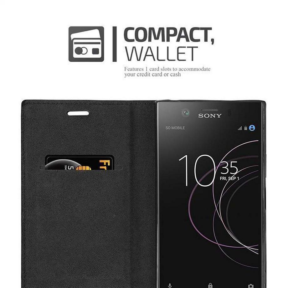 Cadorabo  Housse compatible avec Sony Xperia XZ1 - Coque de protection avec fermeture magnétique, fonction de support et compartiment pour carte 