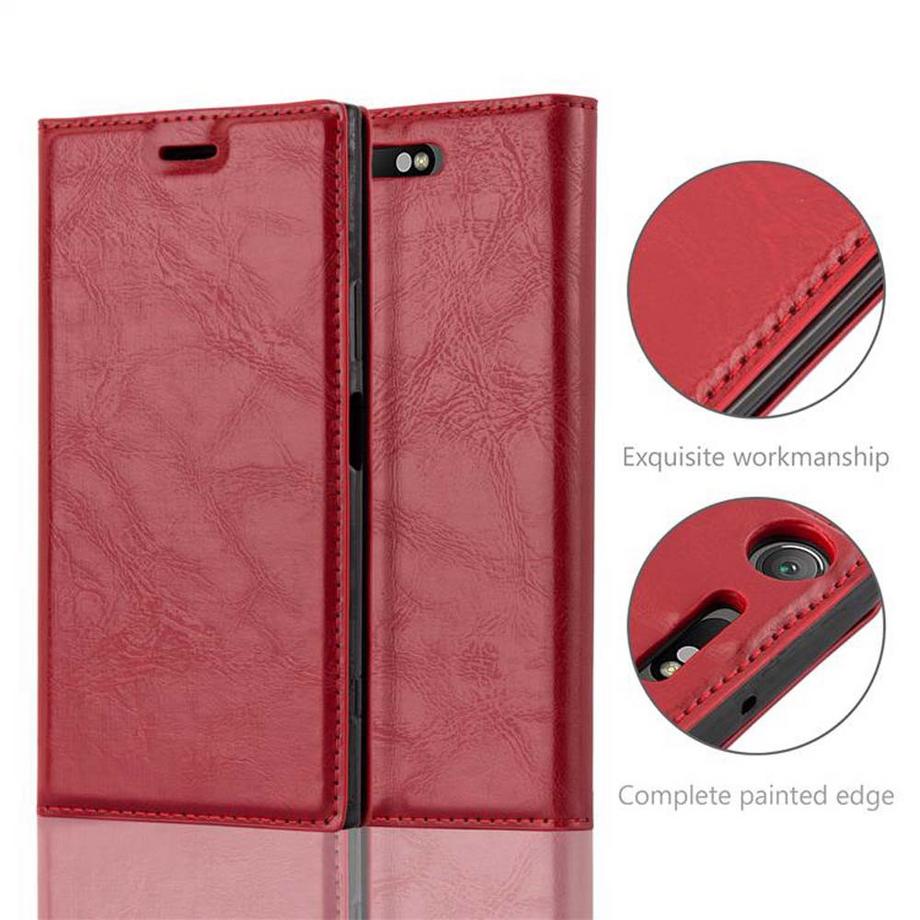 Cadorabo  Housse compatible avec Sony Xperia XZ1 - Coque de protection avec fermeture magnétique, fonction de support et compartiment pour carte 