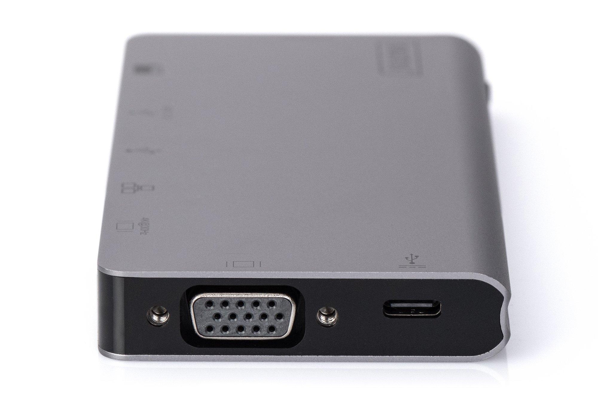 Digitus  Dock da viaggio multiporta USB Type-C™, 8 porte 