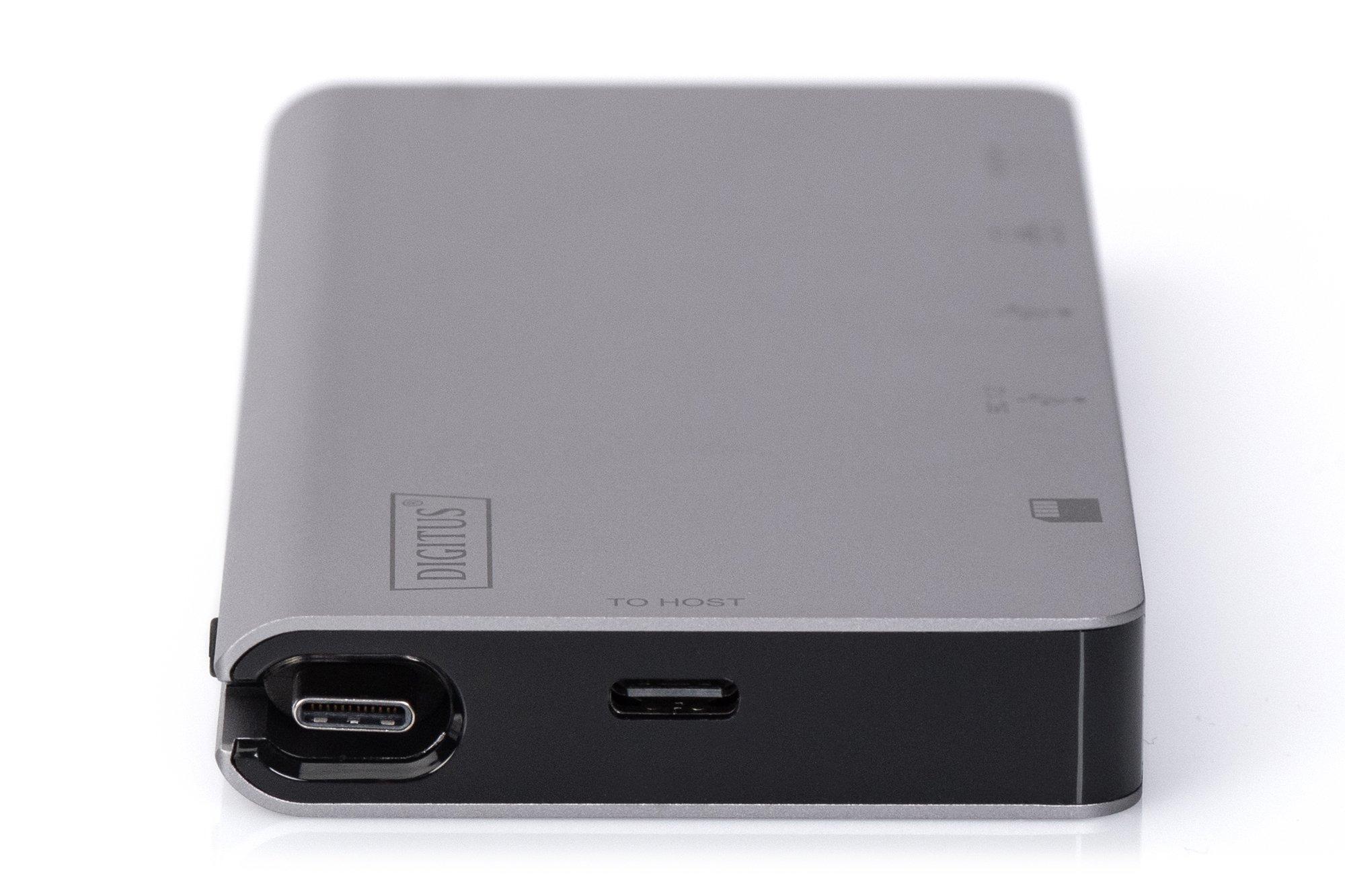 Digitus  Dock da viaggio multiporta USB Type-C™, 8 porte 