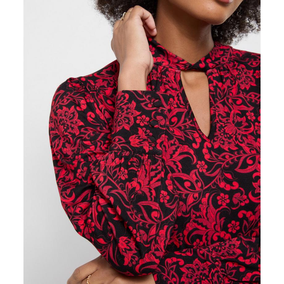 Joe Browns Blouse en Jersey Imprimée à Col Montant  