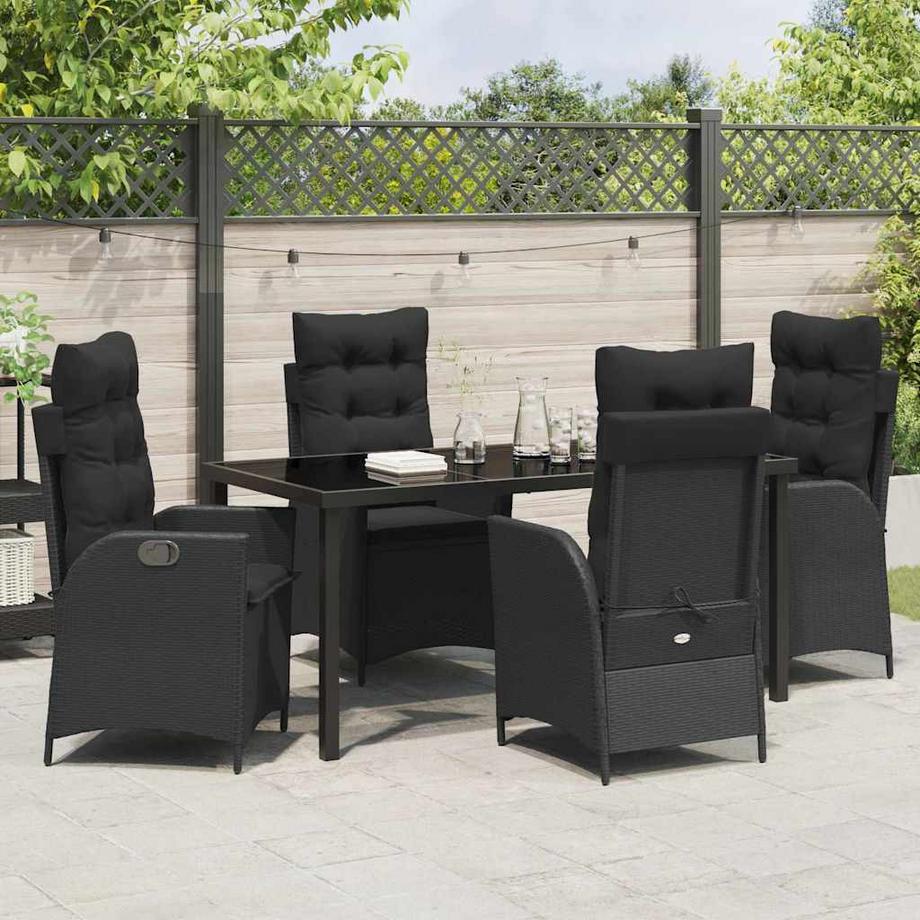 VidaXL Ensemble de salle à manger pour jardin poly rattan  