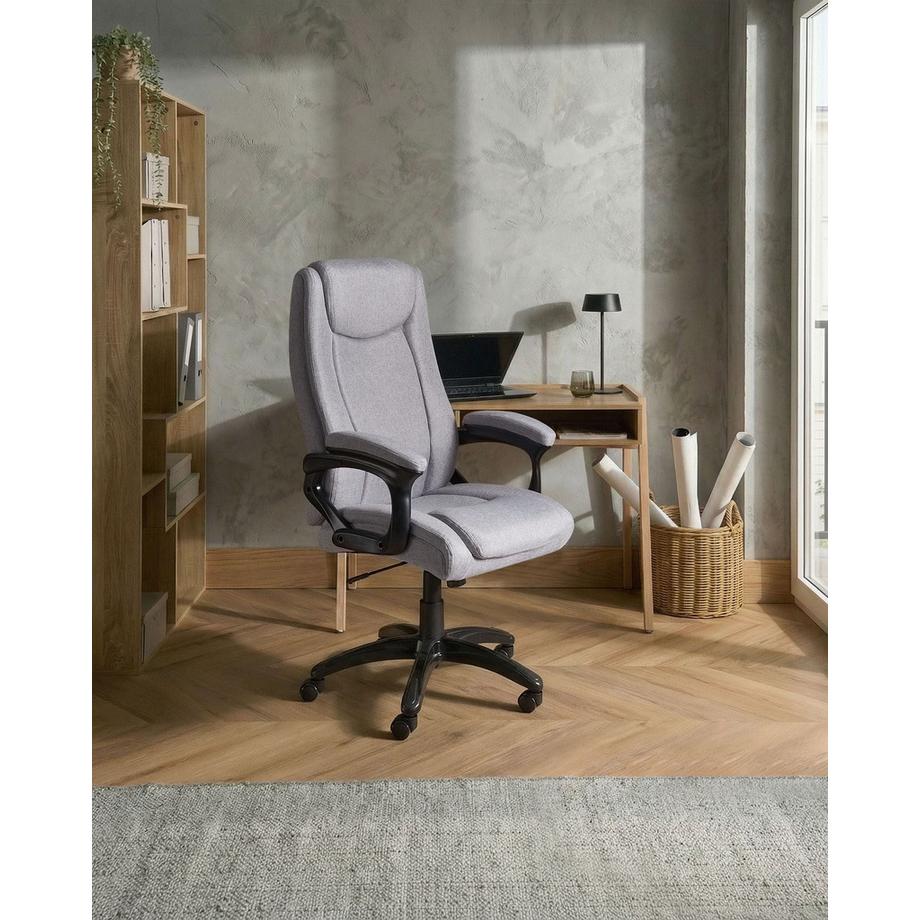 Beliani Poltrona da scrivania en Lino  GRACEFUL  
