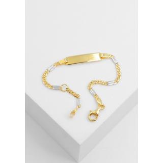 MUAU Schmuck  ID-Bracelet Fantasie Gelbgold 585, 2.3mm, 14cm 