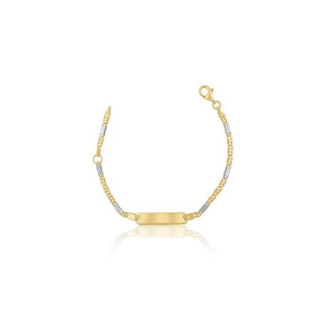 MUAU Schmuck  ID-Bracelet Fantasie Gelbgold 585, 2.3mm, 14cm 