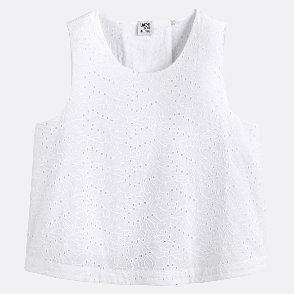 La Redoute Collections Top senza Maniche Ricamo Inglese  