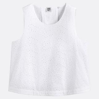 La Redoute Collections Top senza Maniche Ricamo Inglese  