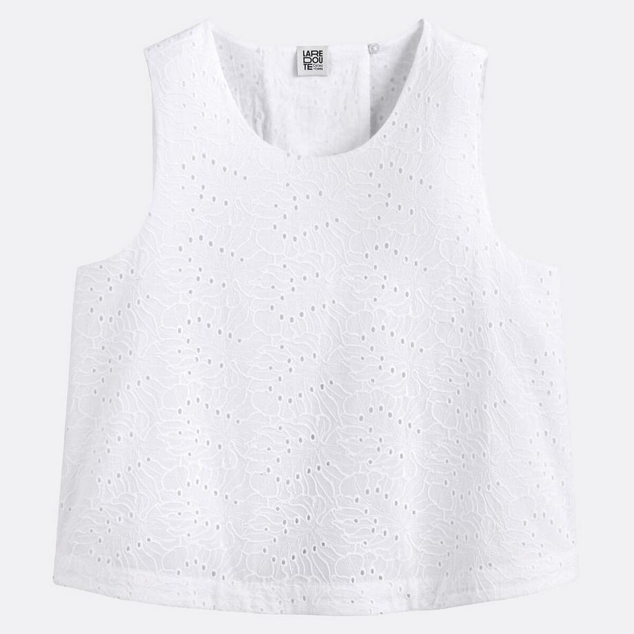 La Redoute Collections Ärmelloses Top Englische Stickerei  