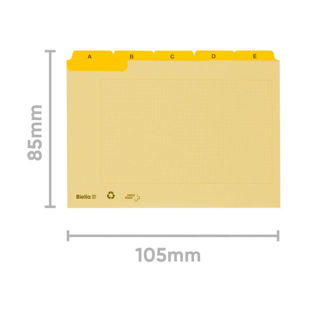 Biella Cartes-guides A7, carton, A-Z 25 divisions, onglets renforcés  