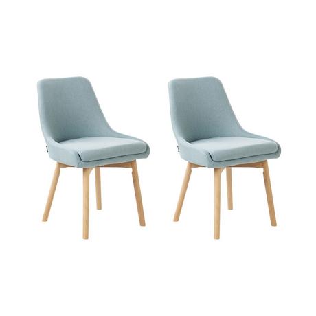 Beliani Lot de 2 chaises de salle à manger en Polyester Traditionnel MELFORT  