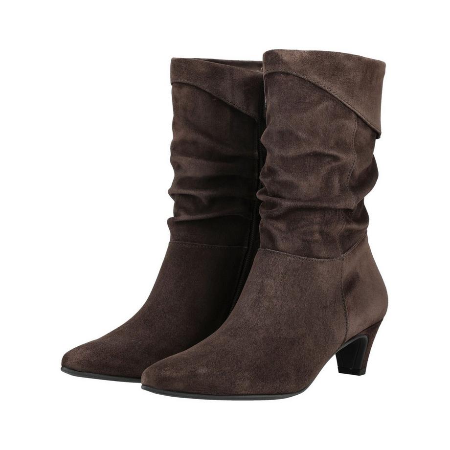 Paul Green Veloursleder Stiefelette mit Seitlichem Reissverschluss  