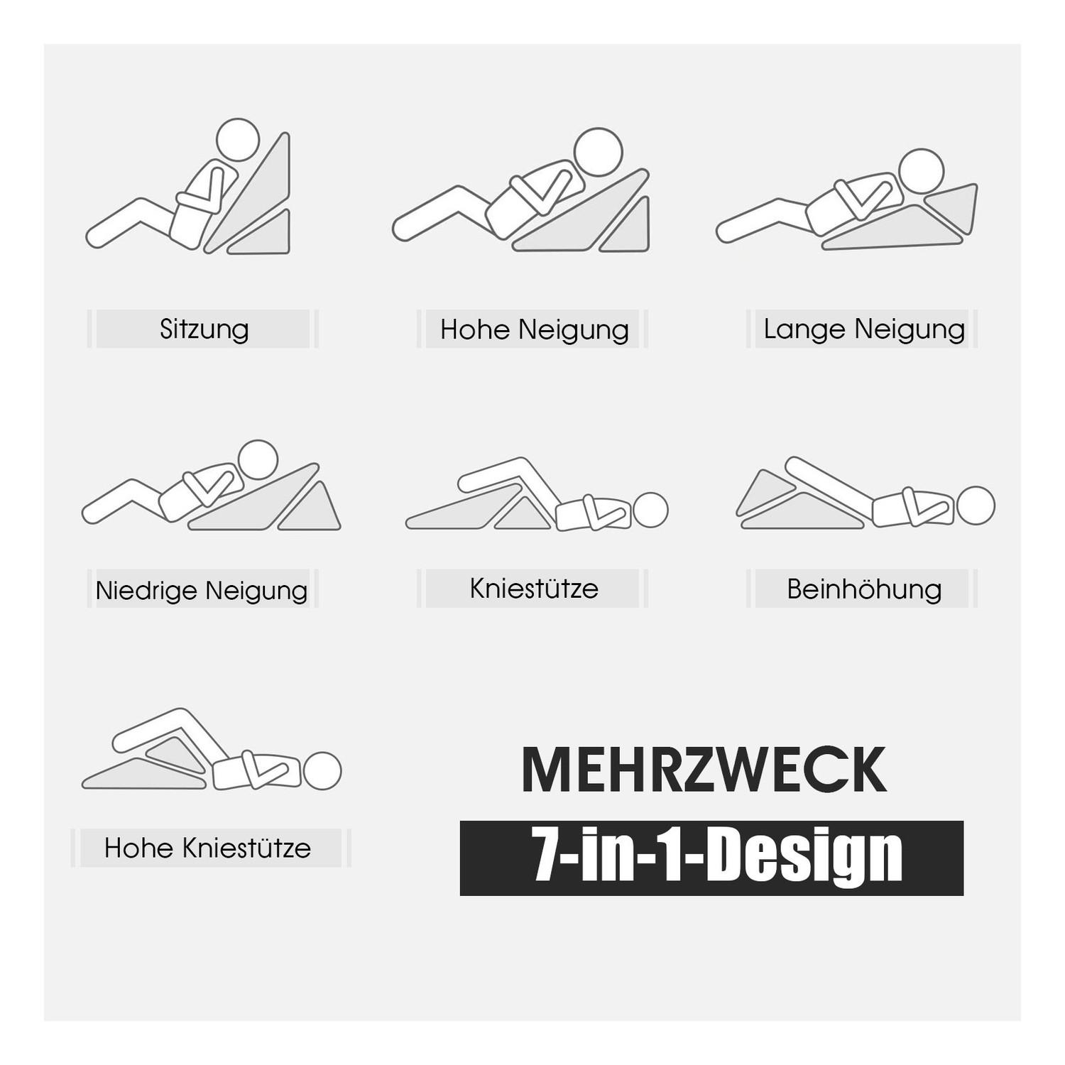 Northix Cuscino a cuneo in schiuma regolabile  