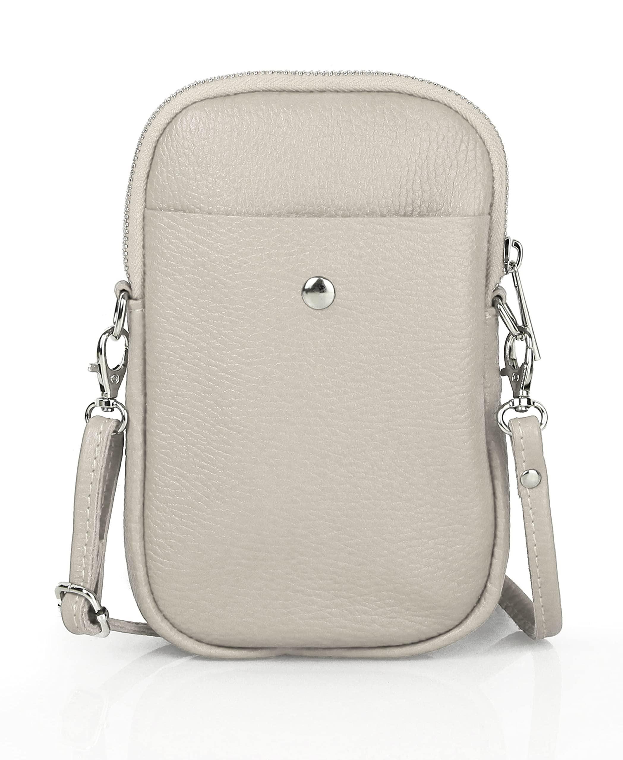 Only-bags.store Kleine Leder-Umhängetasche, Handtasche Handy echtes Leder, Crossbody-Umhängetasche Kleine Leder-Umhängetasche, Handtasche Handy echtes Leder, Crossbody-Umhängetasche 