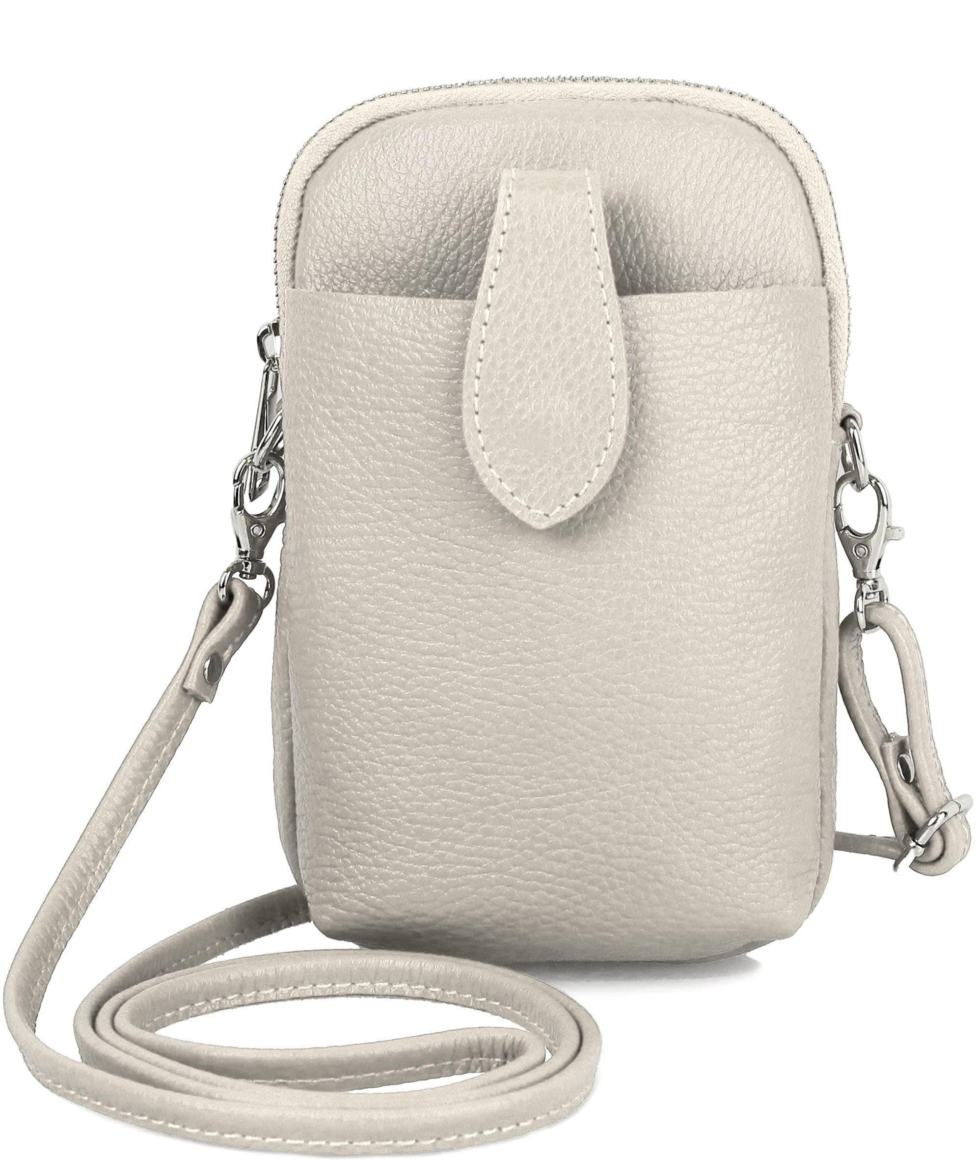 Only-bags.store Kleine Leder-Umhängetasche, Handtasche Handy echtes Leder, Crossbody-Umhängetasche Kleine Leder-Umhängetasche, Handtasche Handy echtes Leder, Crossbody-Umhängetasche 