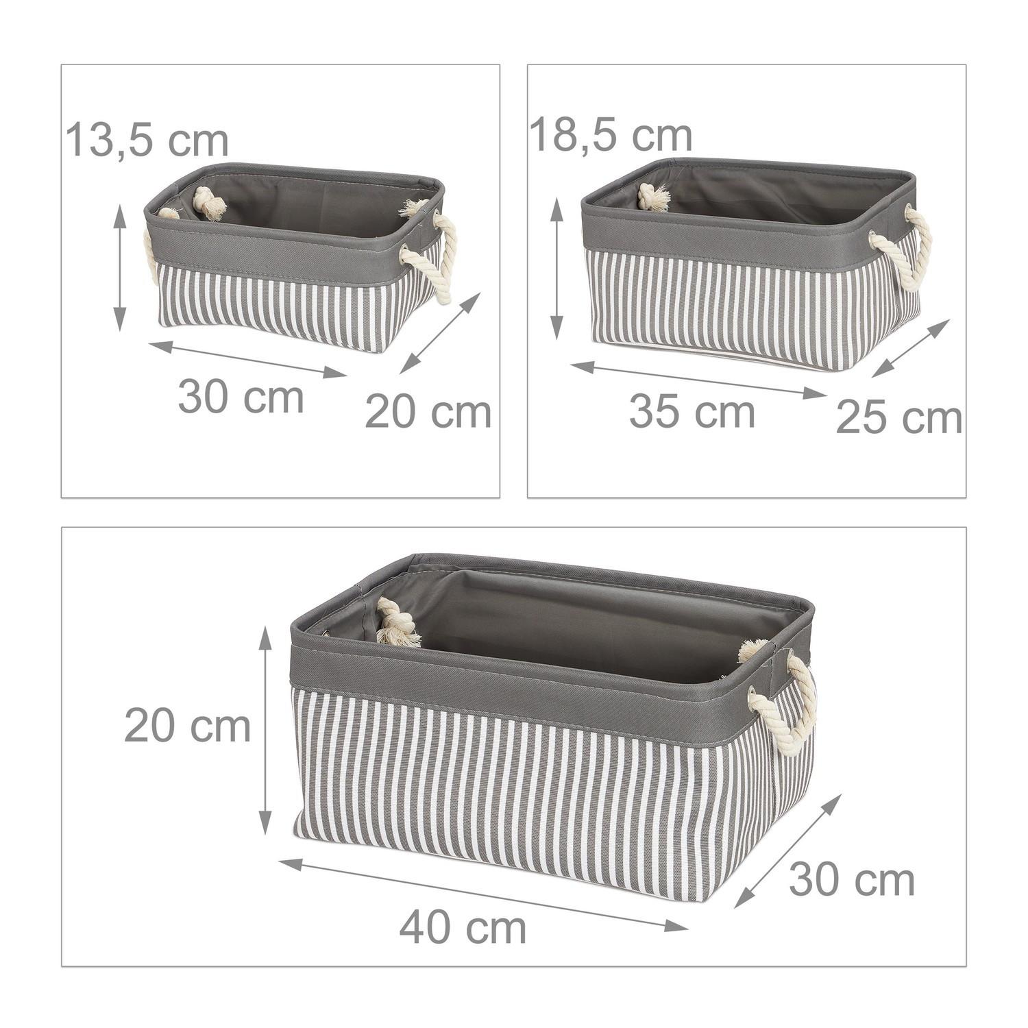 Northix Cestini portaoggetti 3 misure in un unico set  