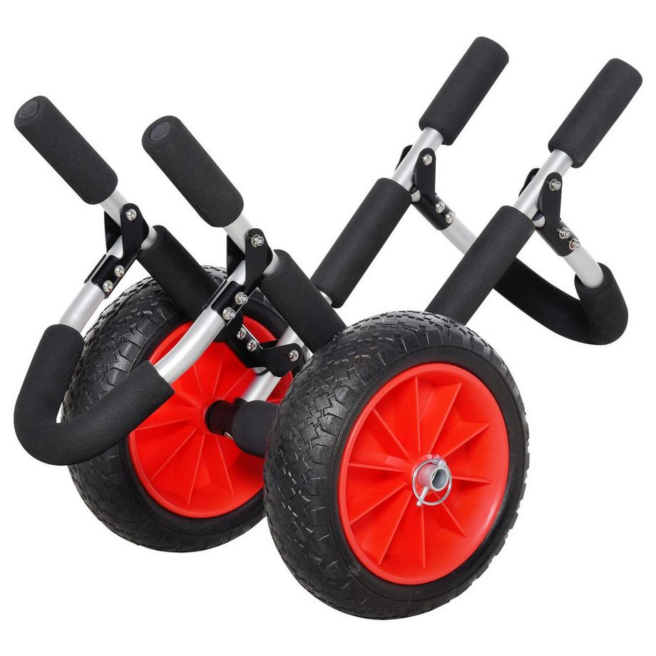 Northio  Surfwagen Surfboard Transportwagen Klappbar Gepolstert Pu-Reifen Alu Silber Bis 45 Kg L64 X B55 X H38,5 Cm 