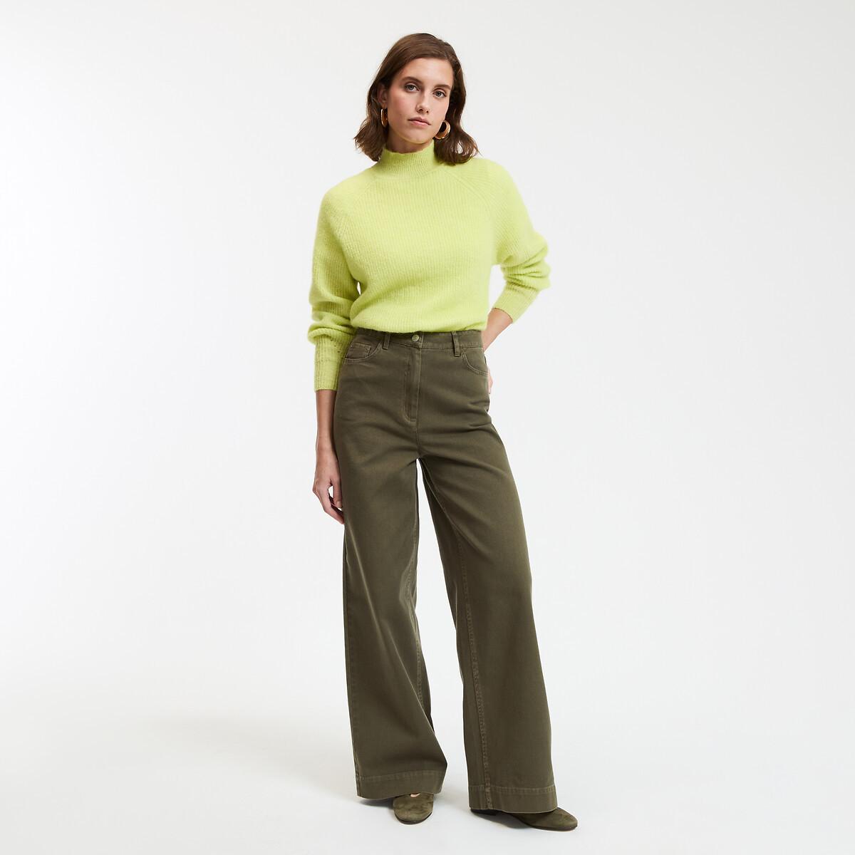 La Redoute Collections Weite High Waist Baumwoll-Twill Hose  