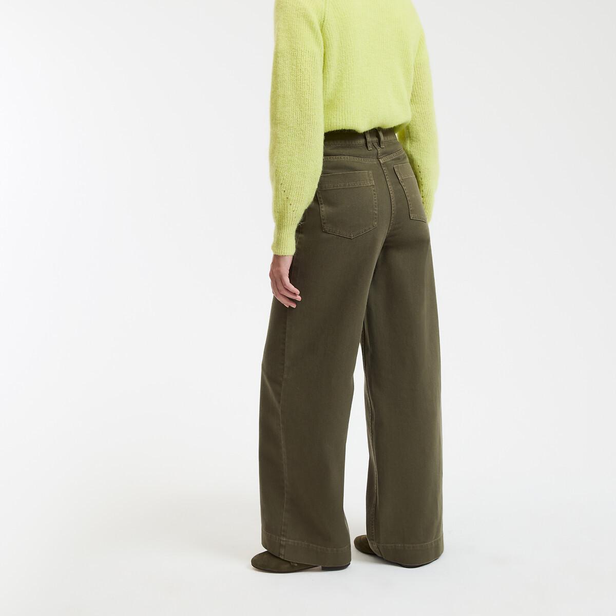 La Redoute Collections Weite High Waist Baumwoll-Twill Hose  