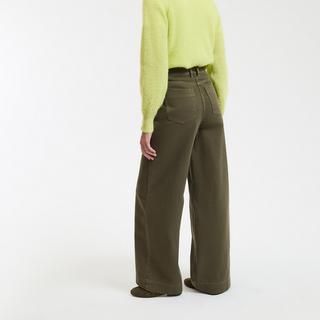 La Redoute Collections Weite High Waist Baumwoll-Twill Hose  