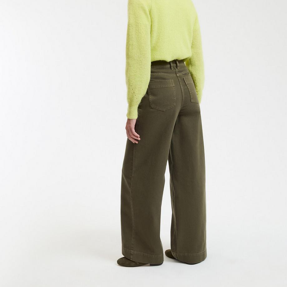 La Redoute Collections Weite High Waist Baumwoll Twill Hose  