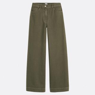 La Redoute Collections Weite High Waist Baumwoll-Twill Hose  