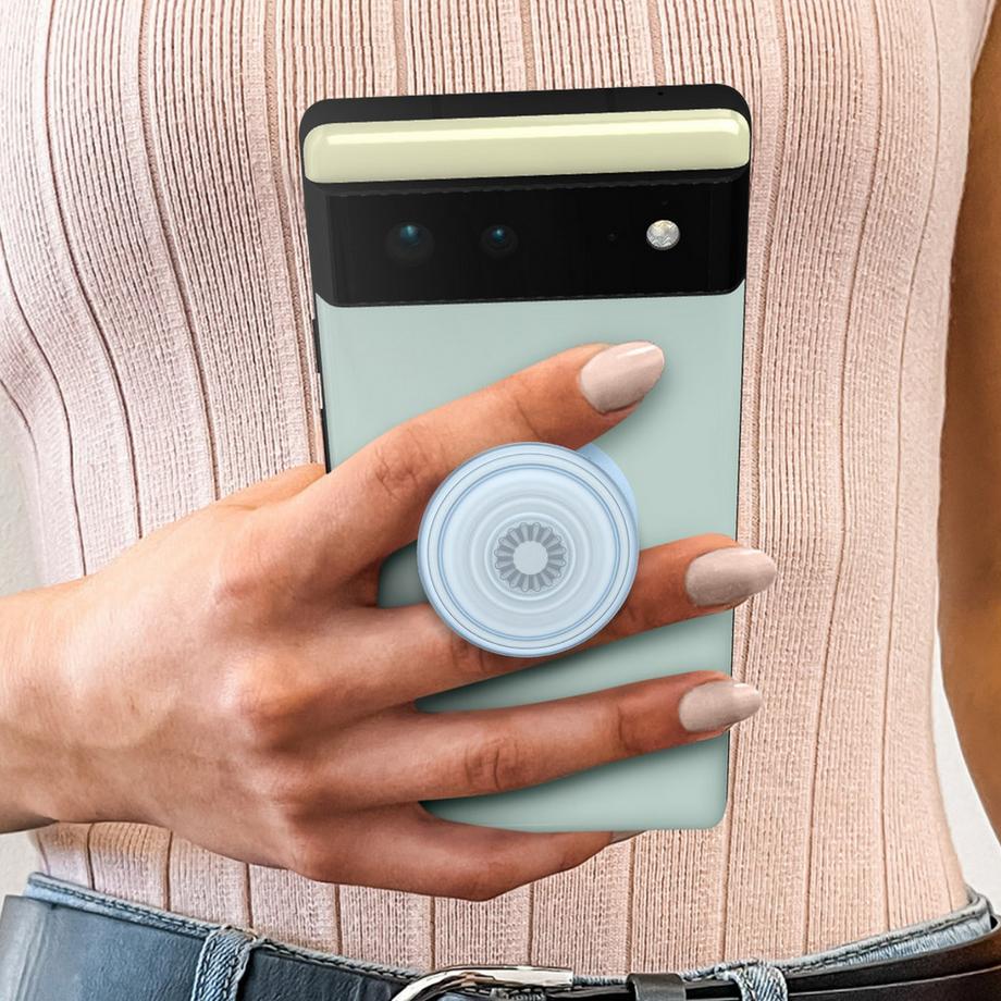 POPSOCKETS  PopGrip bleu transparent Téléphone 